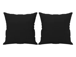 Sofá 2 lugares c/ almofadas 140 cm microfibra PT736225 Preto