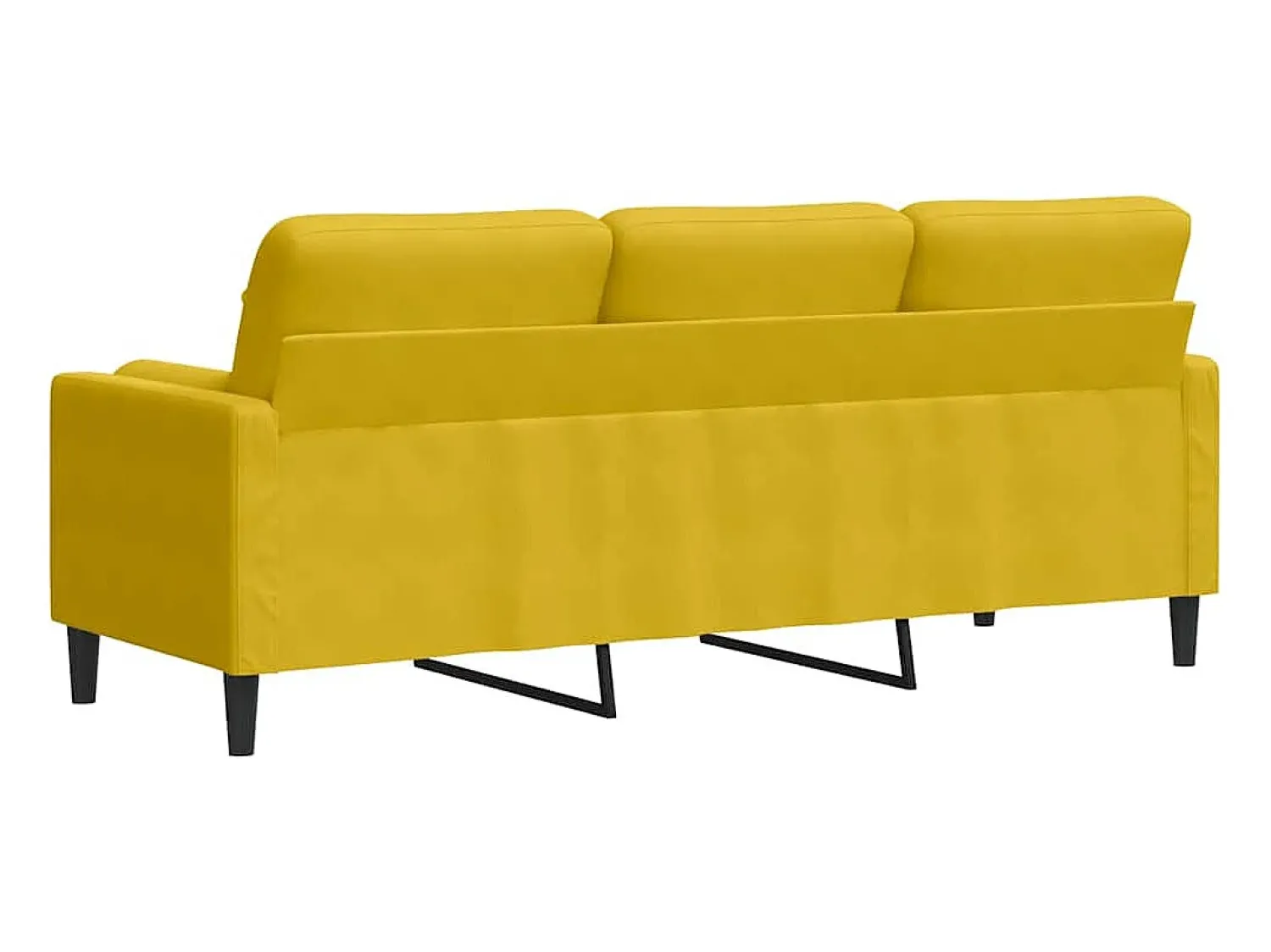 vidaxl Sofá 3 lugares c/ almofadas decorativas 180 cm veludo^ Sofá