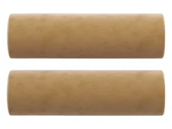 Sofá| Sofá 2 lugares c/ almofadas decorativas 120 cm veludo PT477136 Castanho