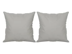 Sofá| Sofá 2 lugares c/ almofadas 140 cm microfibra cinzento-claro PT310332 Cinzento claro