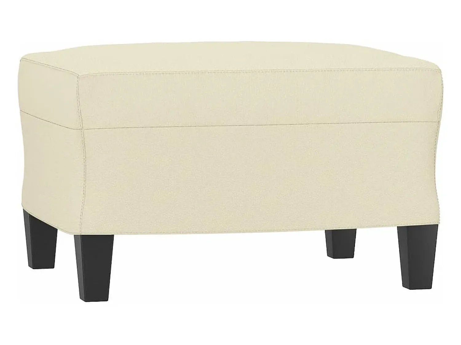 vidaxl Sofá 3 lugares c/ apoio pés 180 cm couro artificial cor^ Sofá
