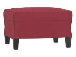 Sofá* Sofá 3 lugares c/ apoio pés 180 cm couro artif. tinto PT180379 Vermelho