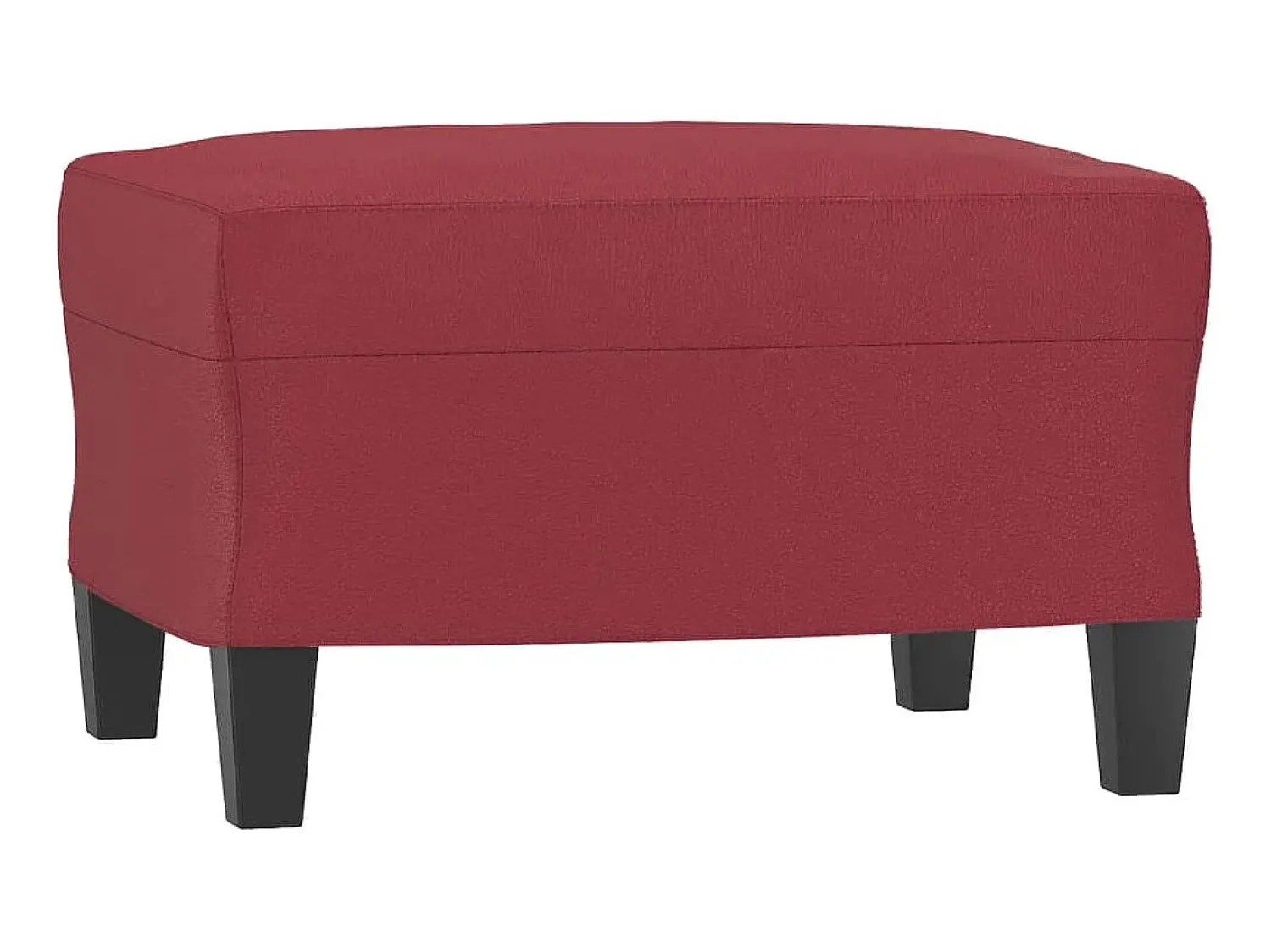 Sofá* Sofá 3 lugares c/ apoio pés 180 cm couro artif. tinto PT180379 Vermelho