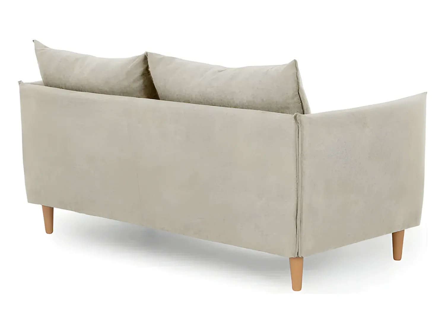 Clearance Sofá 3 lugares Camel - tecido poliéster (187 x 62 x 93 cm) - MELANIE Bege