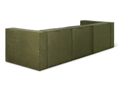 Sofá| Sofá 2 lugares chaise longue estofado em veludo cotelê Verde