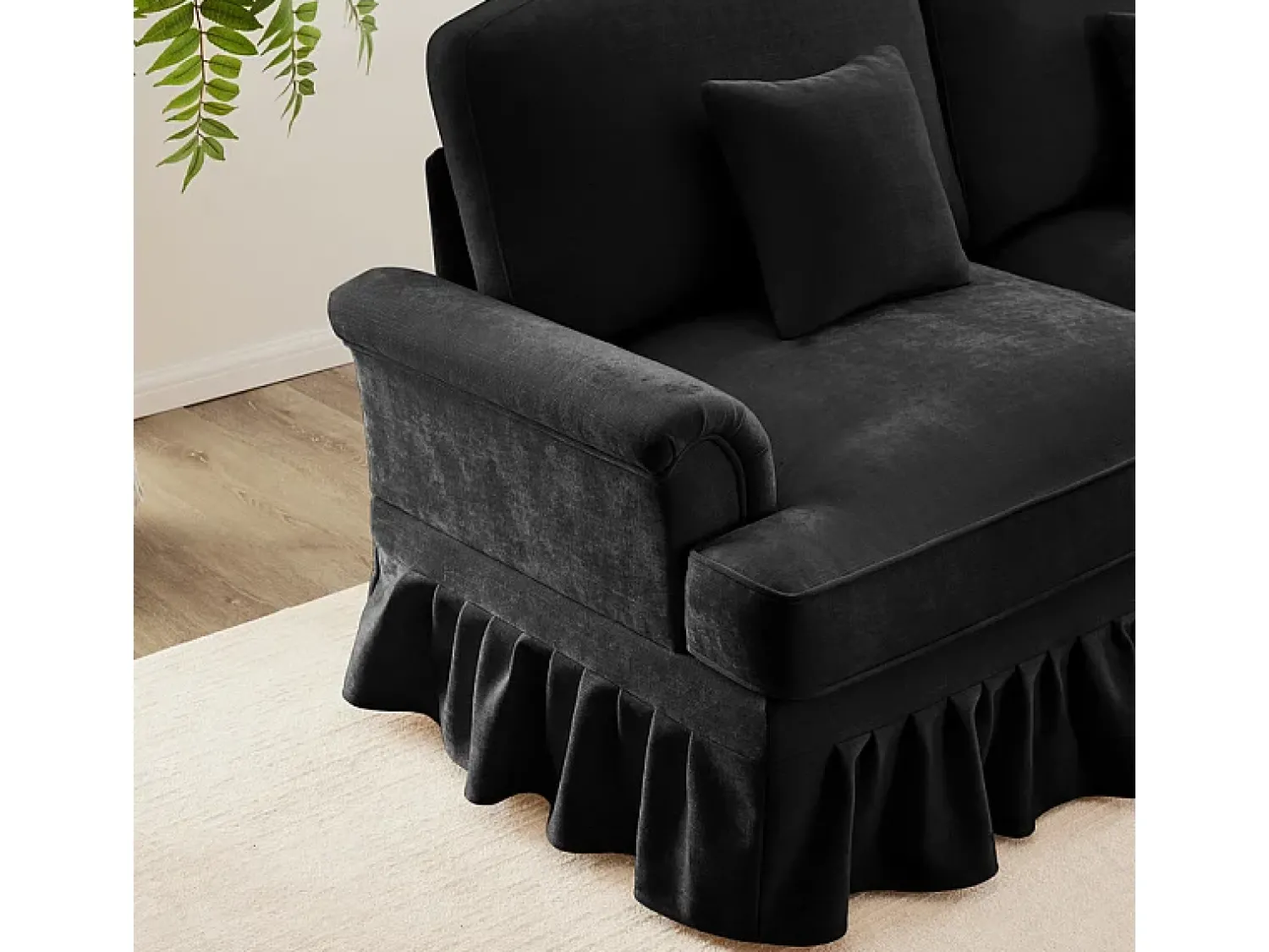 DripeX Sofá 3 Lugares Chenille Meados do Século, Capa Removível e 3 Almofadas, 272x83.5x93cm,^ Sofá