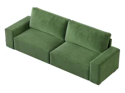 Sofá*DripeX Sofá 3 lugares chenille - com braços largos - 220 x 83 x 88 cm Verde