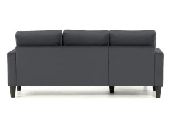 Sofá| Sofá 3 lugares Cinzento Escuro avec chaise longue reversível lado direito/esquerdoche (226 x 140 x 85 cm) - FOX Cinza antracite