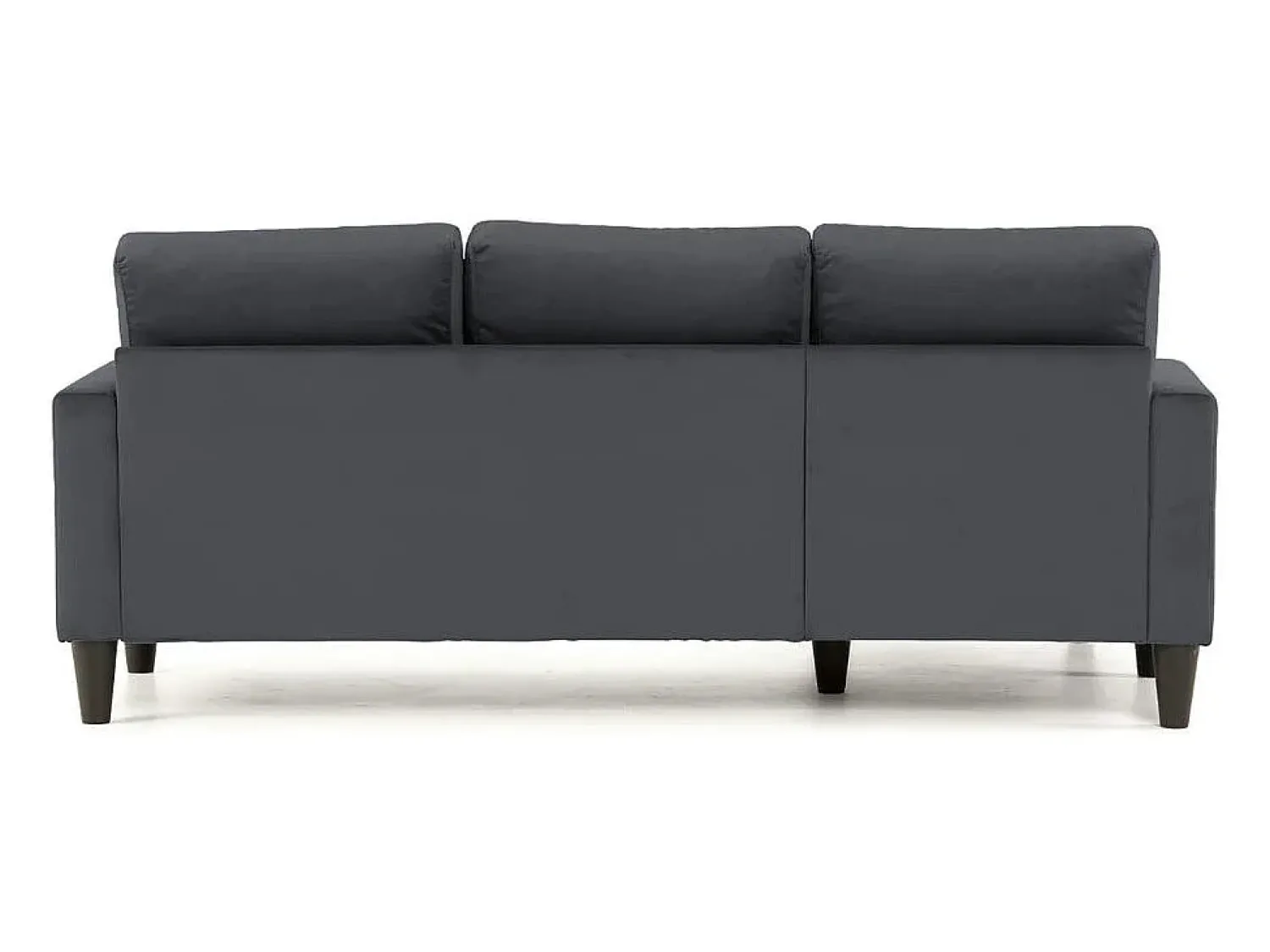 Sofá| Sofá 3 lugares Cinzento Escuro avec chaise longue reversível lado direito/esquerdoche (226 x 140 x 85 cm) - FOX Cinza antracite