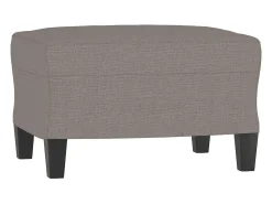 Clearance vidaxl Sofá 3 lugares com apoio de pés 180 cm tecido cinza-acastanhado Taupe