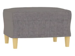 Outlet Sofá 3 lugares com apoio de pés 180 cm tecido cinza-acastanhado PT411352 Taupe