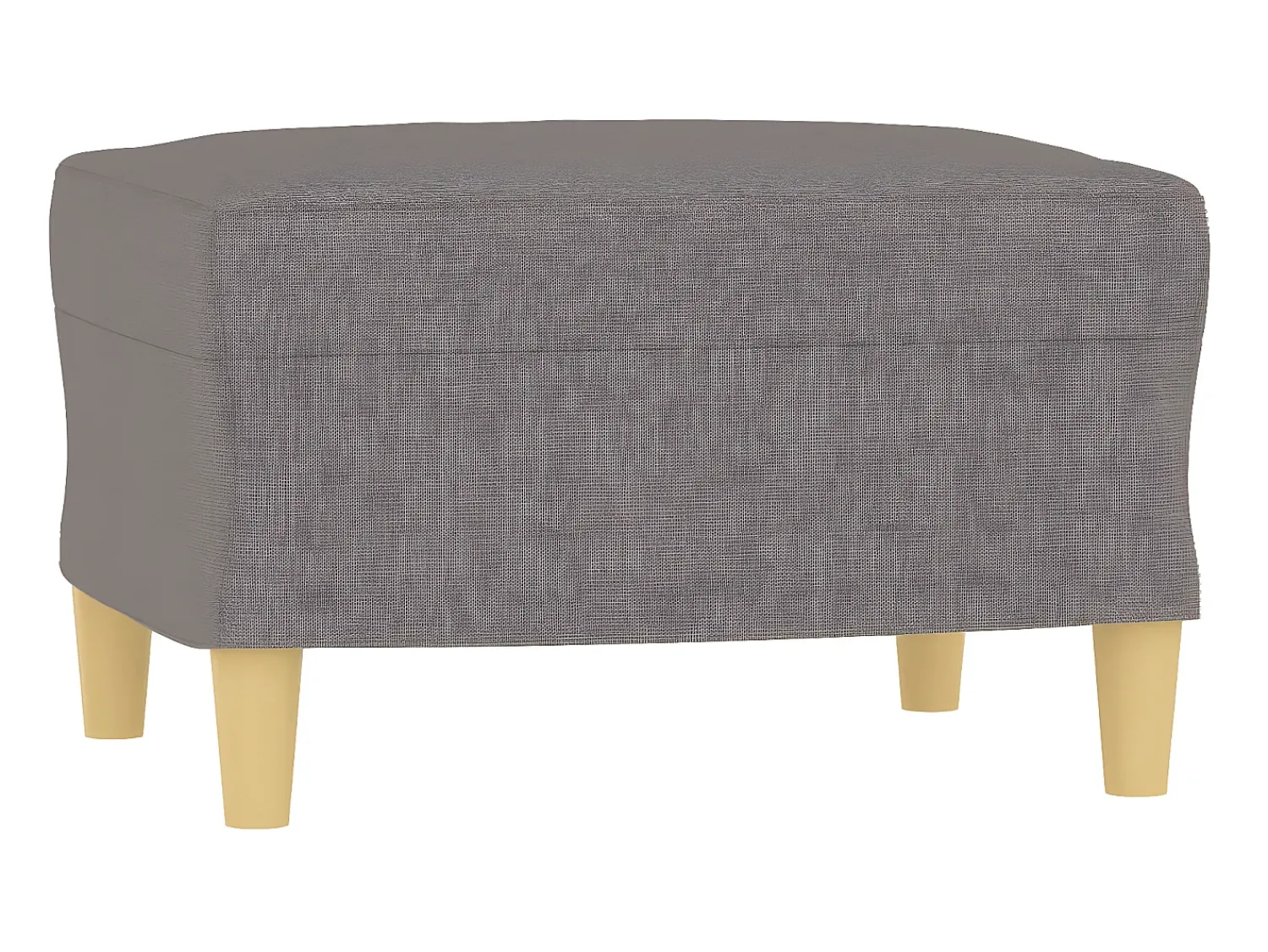 Outlet Sofá 3 lugares com apoio de pés 180 cm tecido cinza-acastanhado PT411352 Taupe