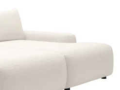 Sofá*Vente-unique Sofá 3 lugares conforto assento profundo em tecido mesclado DAVISO Creme