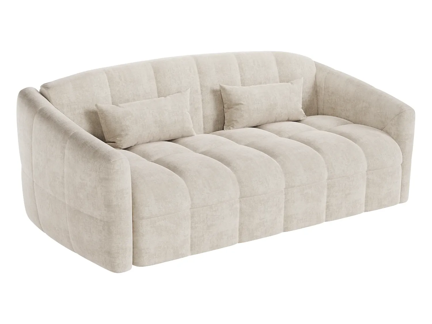 Vente-unique Sofá 4 lugares conversível abertura rápida em veludo cama 160 cm RETUNA^ Sofá