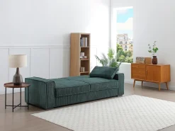 Vente-unique Sofá 3 lugares conversível em veludo cotelê FINORO^ Sofá