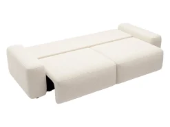 Sofá*Vente-unique Sofá 4 lugares conversível em tecido mesclado DAVISO Creme