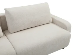 Sofá*Vente-unique Sofá 4 lugares conversível em tecido chenille YOKIRA Bege