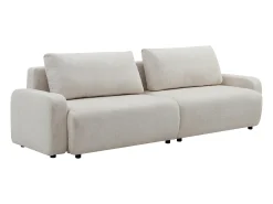 Sofá*Vente-unique Sofá 4 lugares conversível em tecido chenille YOKIRA Bege