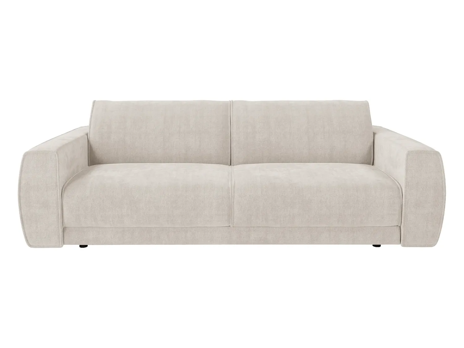 Maison Céphy Sofá 4 lugares conversível expresso em tecido chenille 160 cm colchão 13 cm VOMERA^ Sofá