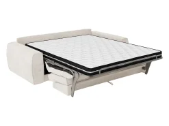 Maison Céphy Sofá 4 lugares conversível expresso em tecido chenille 160 cm colchão 13 cm VOMERA^ Sofá