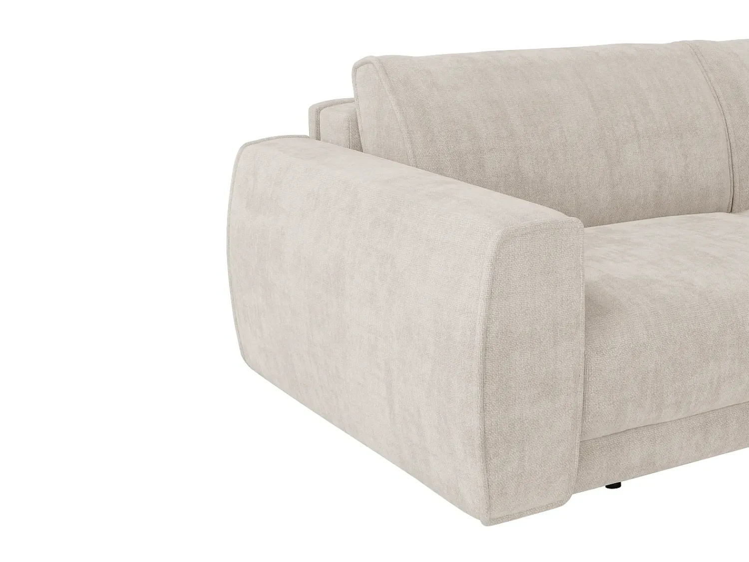 Maison Céphy Sofá 4 lugares conversível expresso em tecido chenille 160 cm colchão 13 cm VOMERA^ Sofá