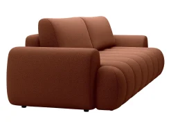 Clearance Vente-unique Sofá 4 lugares conversível em tecido FRIDORA Terracota