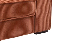 Clearance Vente-unique Sofá 3 lugares conversível em veludo cotelê FINORO Terracota