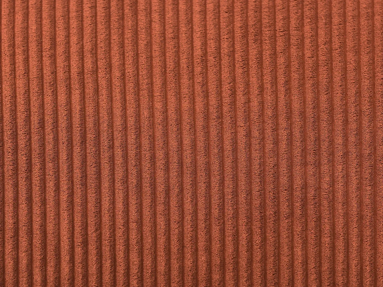 Clearance Vente-unique Sofá 3 lugares conversível em veludo cotelê FINORO Terracota