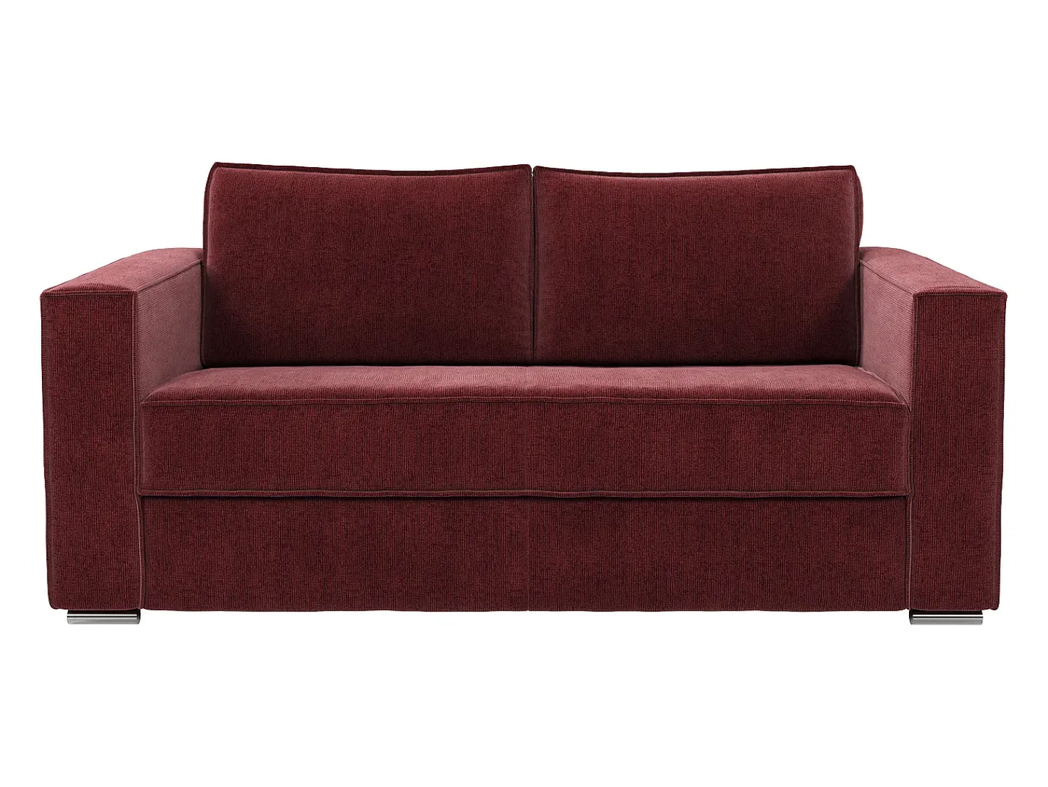 Vente-unique Sofá 4 lugares conversível rápido em tecido chenille ripas largas -22cm LORETO^ Sofá