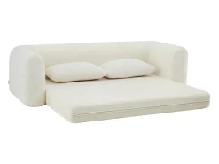 Sofá|Vente-unique Sofá 3 lugares conversível tipo chaise em tecido bouclé CATONO Bege