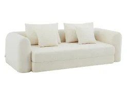 Sofá|Vente-unique Sofá 3 lugares conversível tipo chaise em tecido bouclé CATONO Bege