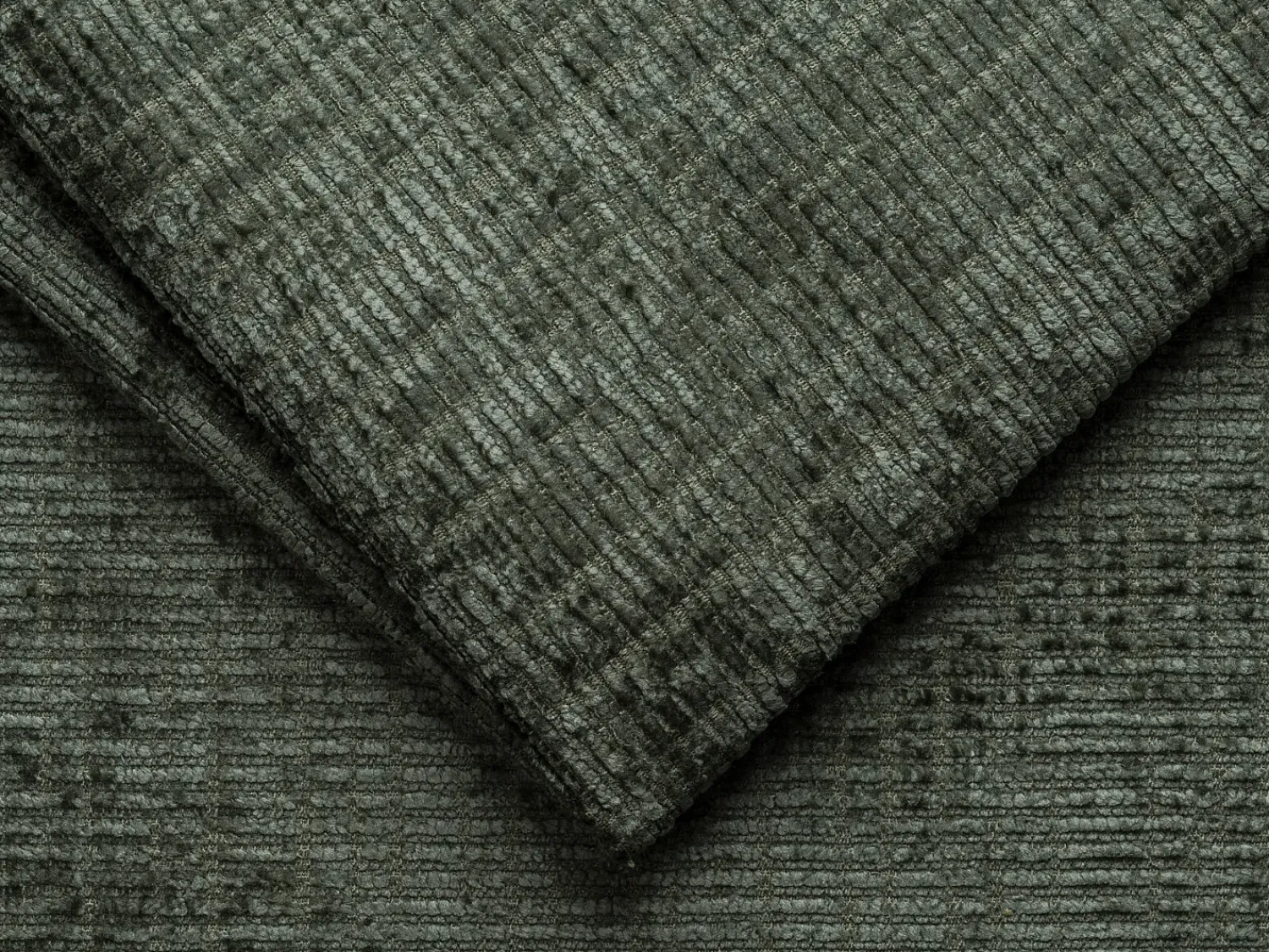 Vente-unique Sofá 3 lugares convert. abert. rápida tecido chenille bege ripas largas 18 cm LORETO^ Sofá