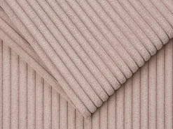 Sofá|Vente-unique Sofá 4 lugares convertível abertura rápida veludo canelado cor-de- 160cm e 18cm LORETO Rosa