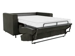 Discount Vente-unique Sofá 3 lugares convertível abertura rápida tecido texturizado colchão 14 cm ELORYA Verde
