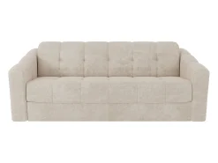 Vente-unique Sofá 4 lugares convertível abertura rápida tecido ripas largas 160 cm Colchão 22 cm DARIELO^ Sofá