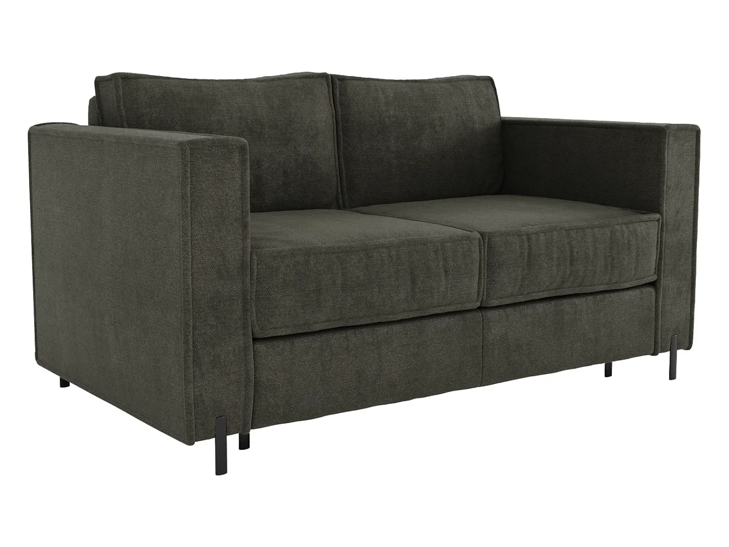 Sofá*Vente-unique Sofá 3 lugares convertível abertura rápida tecido texturizado colchão 20 cm ELORYA Verde