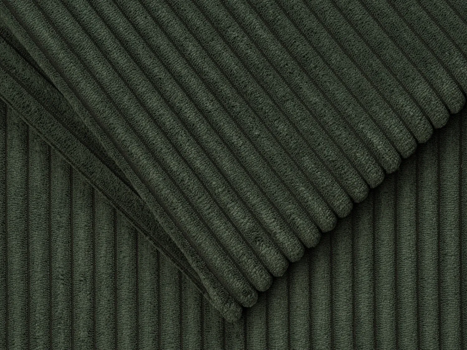 Vente-unique Sofá 4 lugares convertível abertura rápida veludo canelado verde 160 cm e 18 cm CALITO^ Sofá