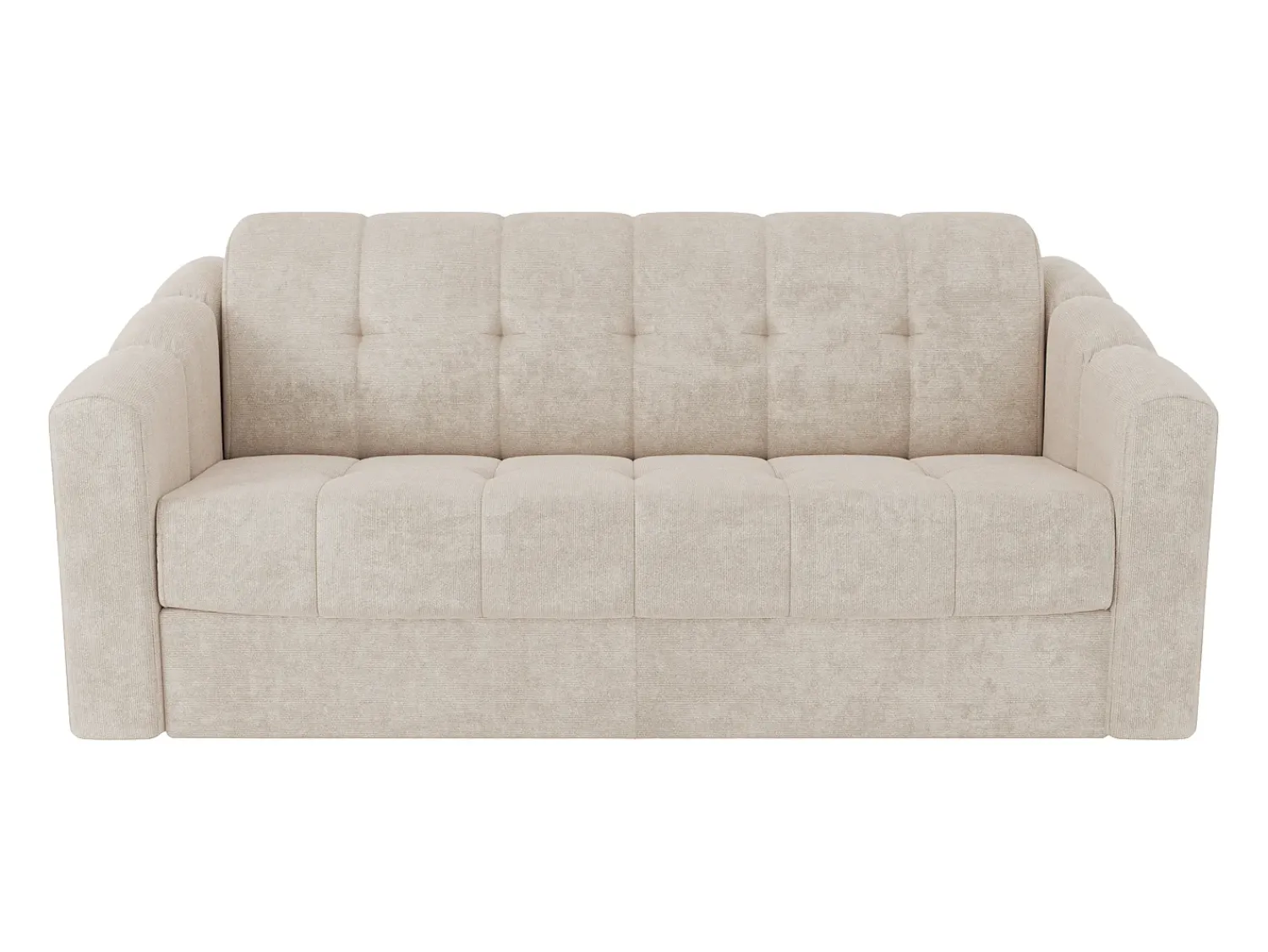 Vente-unique Sofá 3 lugares convertível abertura rápida em tecido texturizado 140 cm Colchão 18 cm DARIELO^ Sofá