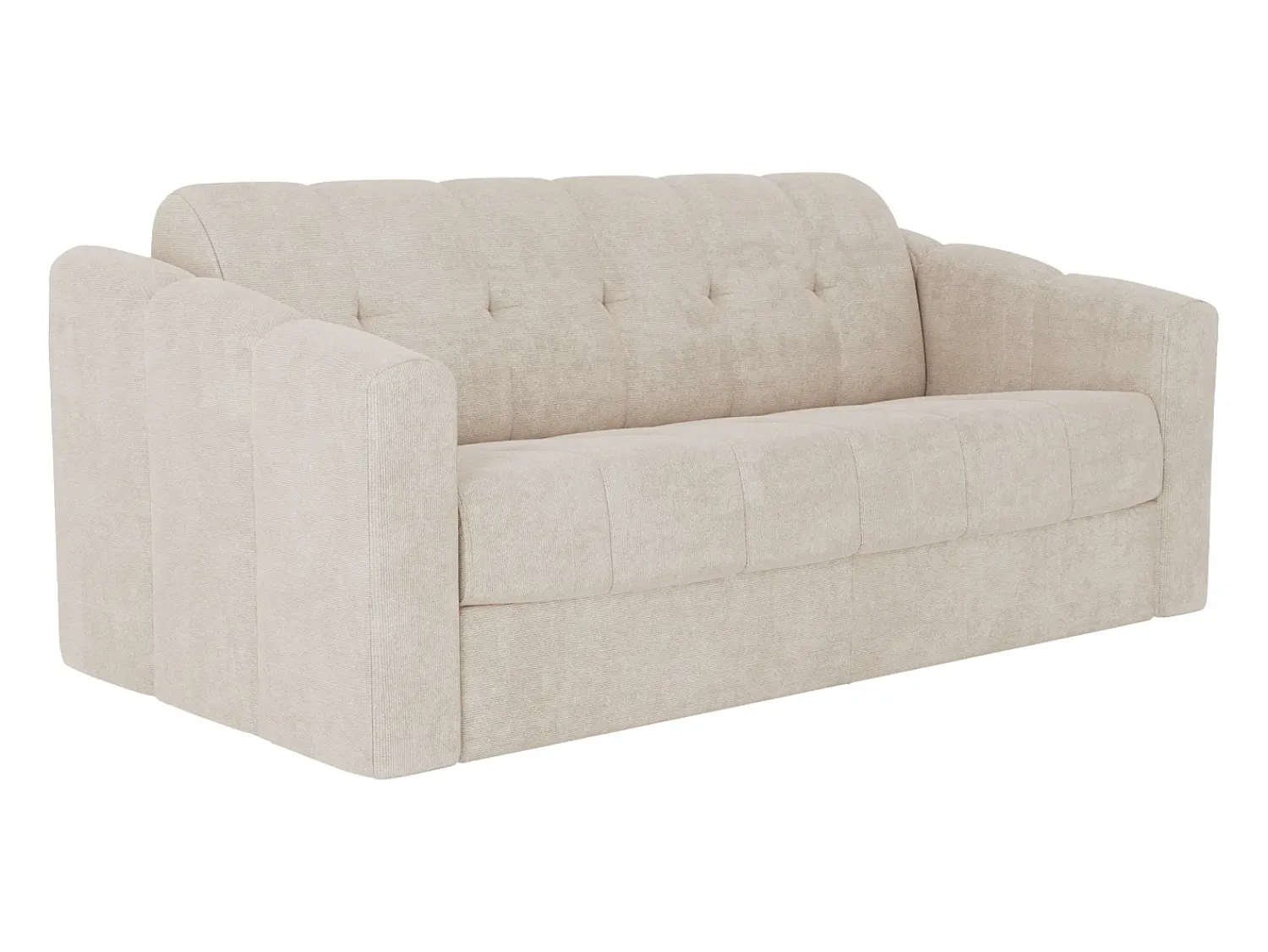 Vente-unique Sofá 3 lugares convertível abertura rápida em tecido texturizado 140 cm Colchão 18 cm DARIELO^ Sofá