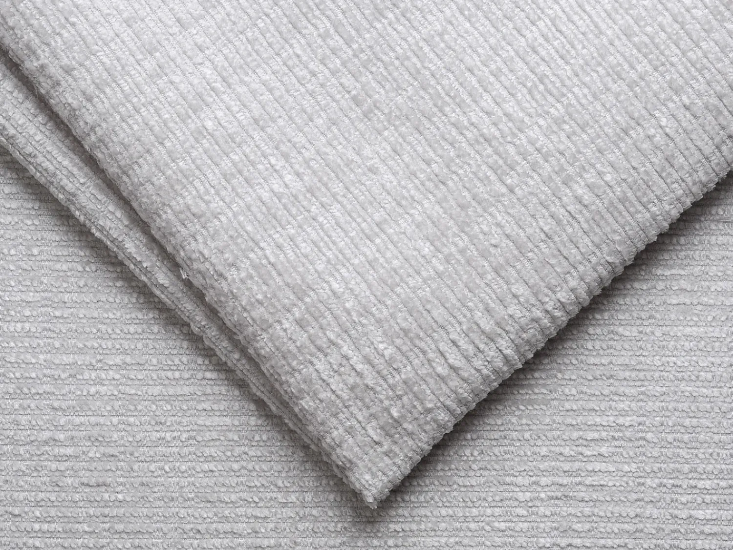 Sofá|Vente-unique Sofá 4 lugares convertível abert. rápida tecido chenille bege 160cm colchão 22cm LORETO Cinzento claro