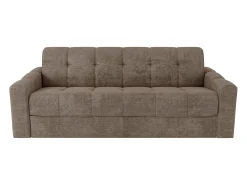 Vente-unique Sofá 4 lugares convertível abertura rápida em tecido texturizado 160 cm Colchão 22 cm DARIELO^ Sofá