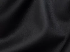 Vente-unique Sofá 3 lugares convertível abertura rápida pele preta, cama 140 cm e colchão 14 cm VIZIR^ Sofá