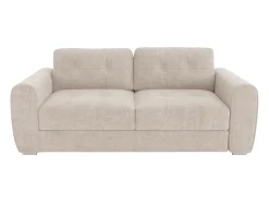 Sofá*Vente-unique Sofá 4 lugares convertível abertura rápida tecido , cama 160 cm e colchão 22 cm BOLIPO Bege