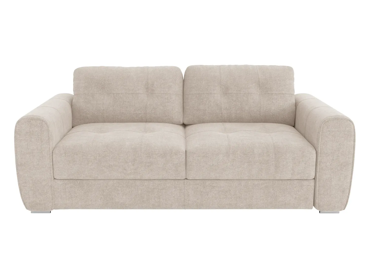 Sofá*Vente-unique Sofá 4 lugares convertível abertura rápida tecido , cama 160 cm e colchão 22 cm BOLIPO Bege
