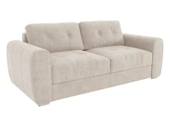 Sofá*Vente-unique Sofá 4 lugares convertível abertura rápida tecido , cama 160 cm e colchão 22 cm BOLIPO Bege