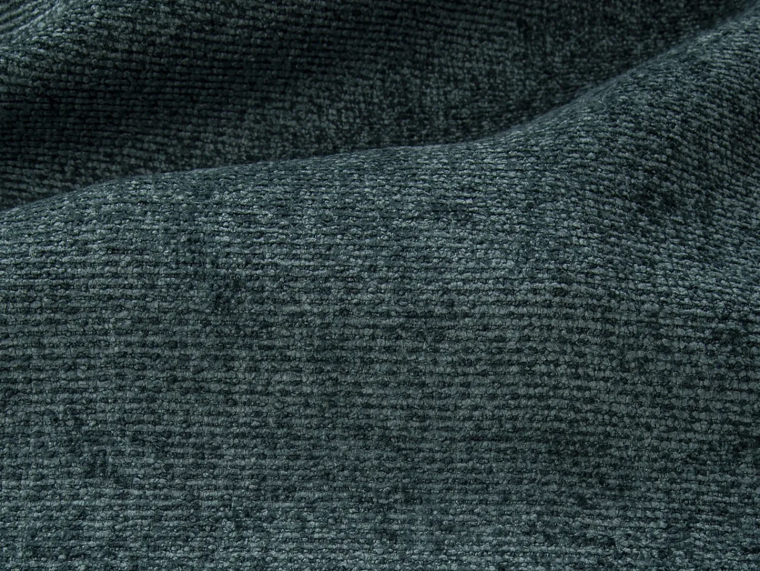 Vente-unique Sofá 4 lugares convertível abertura rápida tecido azul ripas largas 160 cm Colchão 22 cm DARIELO^ Sofá
