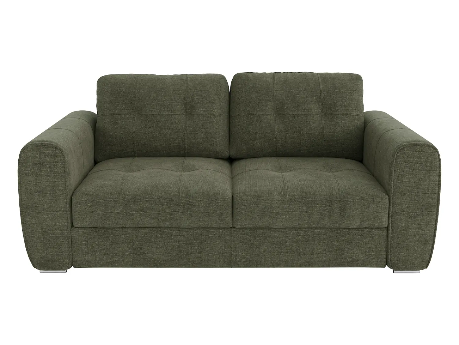 Sofá|Vente-unique Sofá 3 lugares convertível abertura rápida tecido , cama 140cm e colchão 14cm BOLIPO Verde