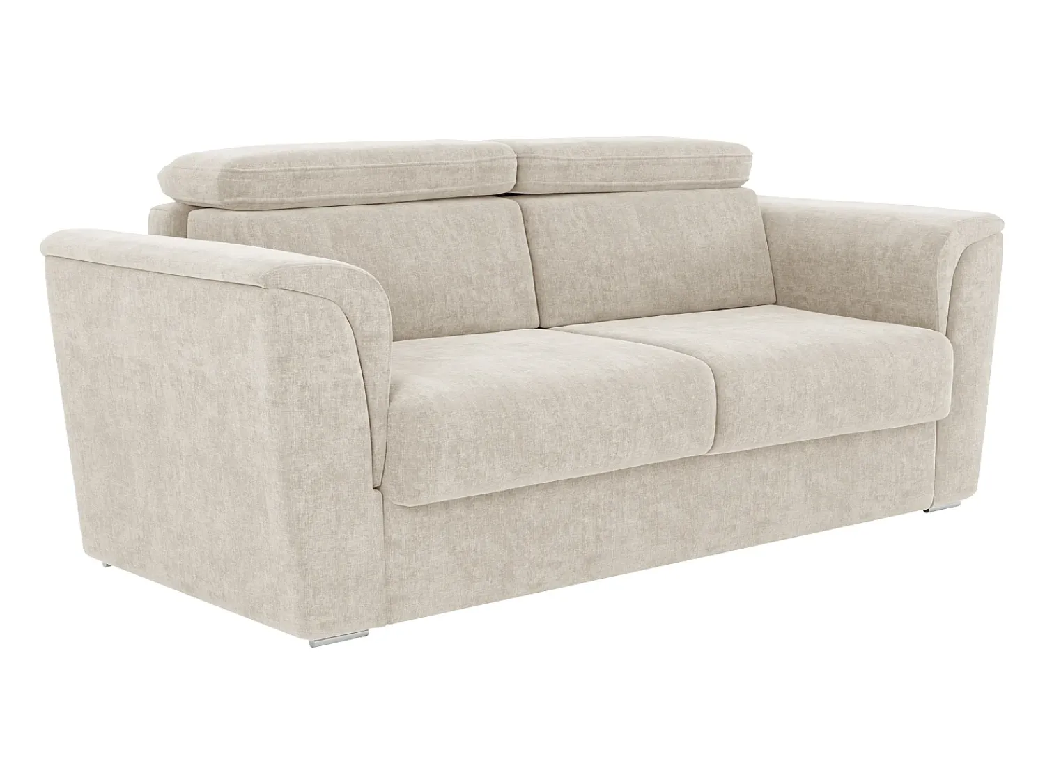 Vente-unique Sofá 3 lugares convertível abertura rápida tecido cama 140 cm e colchão 18 cm RIZORA^ Sofá