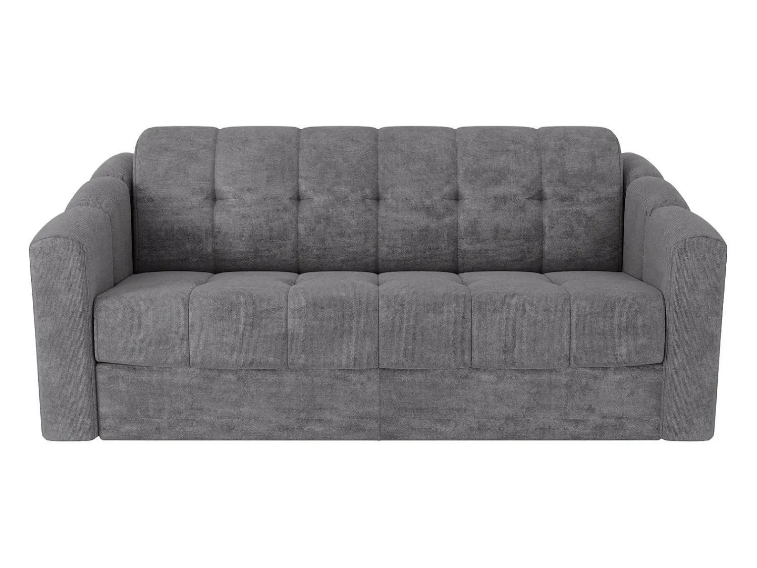 Hot Vente-unique Sofá 3 lugares convertível abertura rápida em tecido texturizado 140 cm Colchão 14 cm DARIELO Cinzento