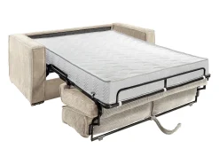 Discount Vente-unique Sofá 4 lugares convertível abertura rápida veludo canelado cinza-claro ripas largas 18 cm Cinzento claro